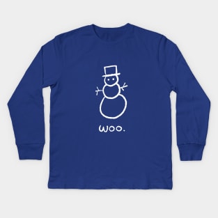 Minimalist Holidays - Woo. Kids Long Sleeve T-Shirt